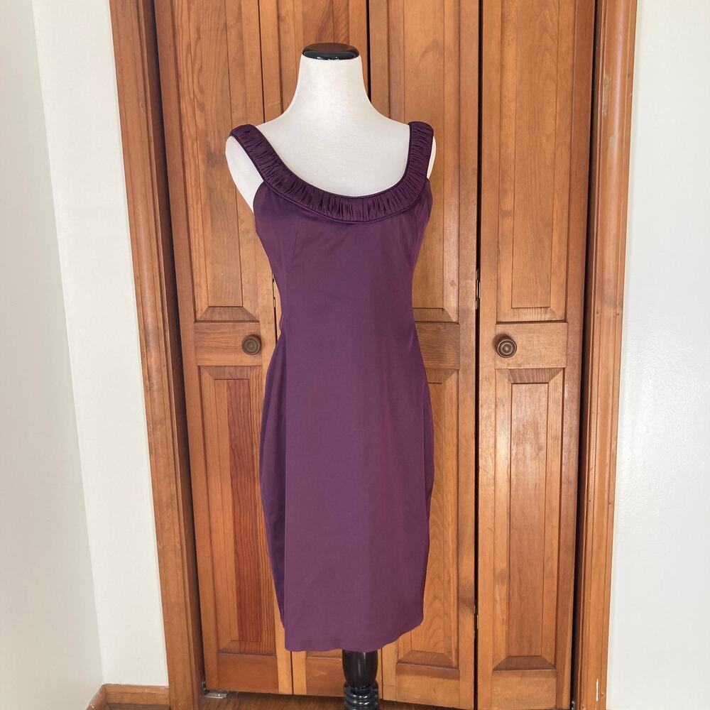 Maggy London Plum Special Occasion Sheath Dress, Size 6